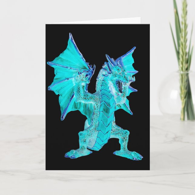 Blue Water Mystical Creature Design, Customizable  Card (Front)