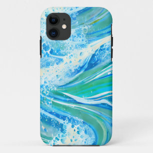 Blue Water Ocean Sea Waves   iPhone 11 Case