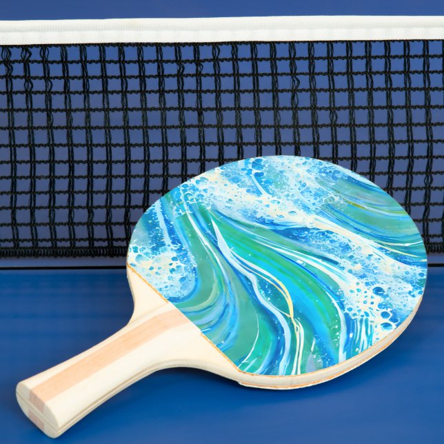Blue Water Ocean Sea Waves   Ping Pong Paddle (Insitu)