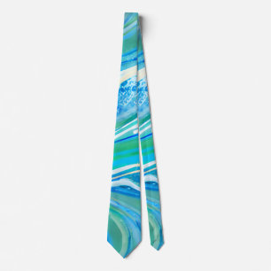 Blue Water Ocean Sea Waves   Tie