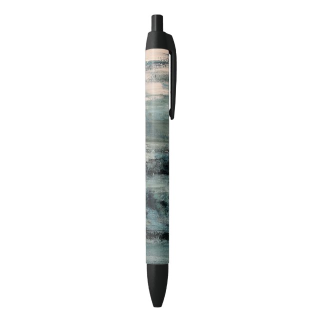 Blue Water Painting Texture Pattern Beach Black Ink Pen (Bottom (Vertical))