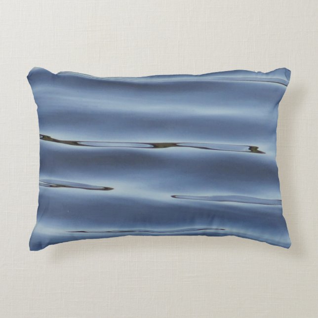 Blue water pattern decorative cushion (Front)