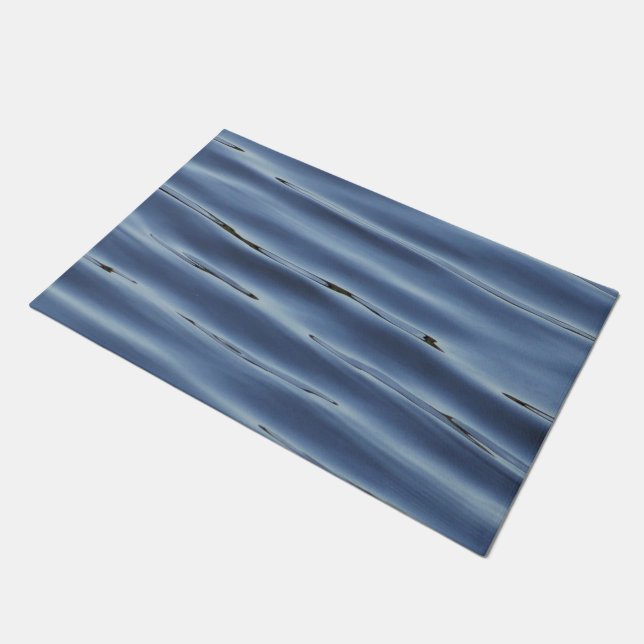 Blue water pattern doormat (Angled)