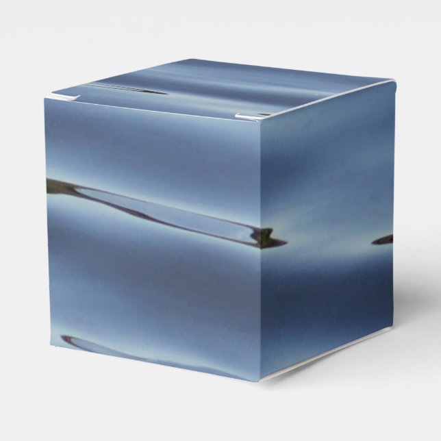 Blue Water Pattern Favour Box (Front Side)