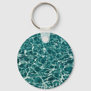 Blue Water Pattern Key Ring
