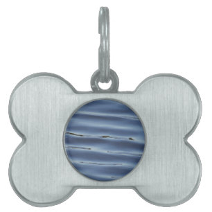 Blue water pattern pet ID tag