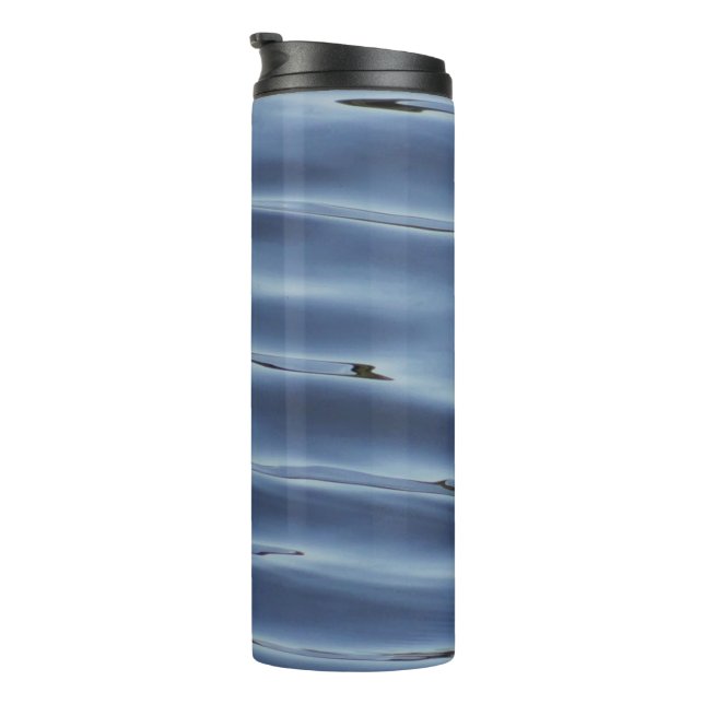 Blue water pattern thermal tumbler (Rotated Right)