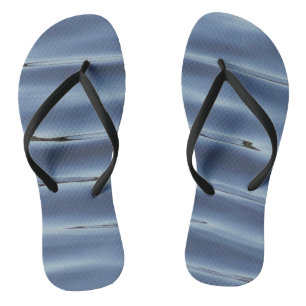Blue water pattern thongs