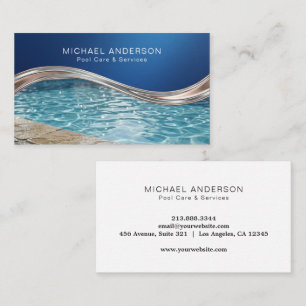 Blue Water Pool Care & Cleaning Professional       Business Card