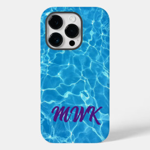 Blue Water Reflections Monogram Case-Mate iPhone 14 Pro Case