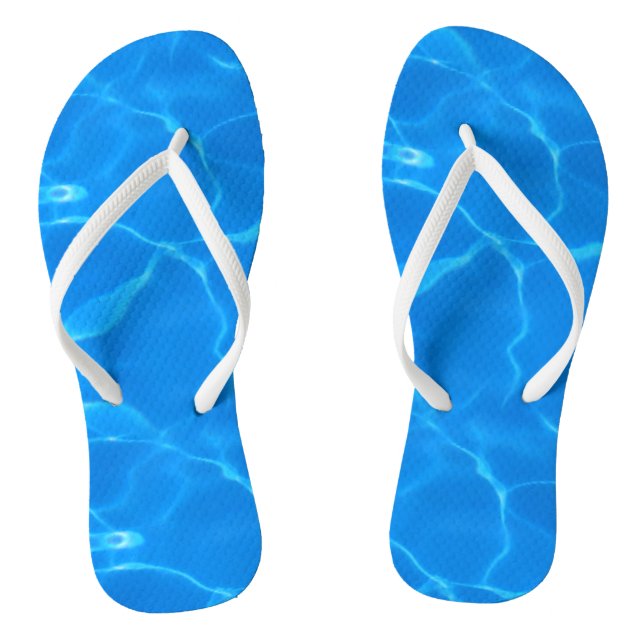 Blue Water Ripples Thongs (Footbed)