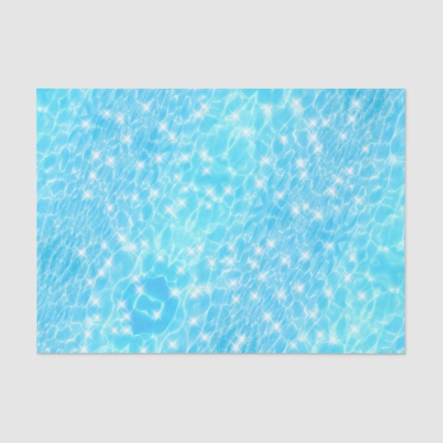 Blue water ripples water textures modern nautical tissue paper (Front)