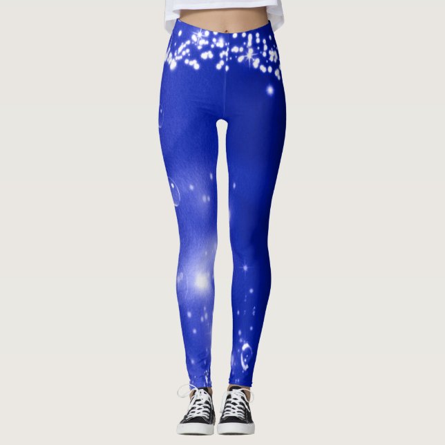 Blue Water Splash Leggings (Front)