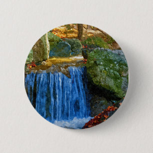 Blue Water Spring 6 Cm Round Badge
