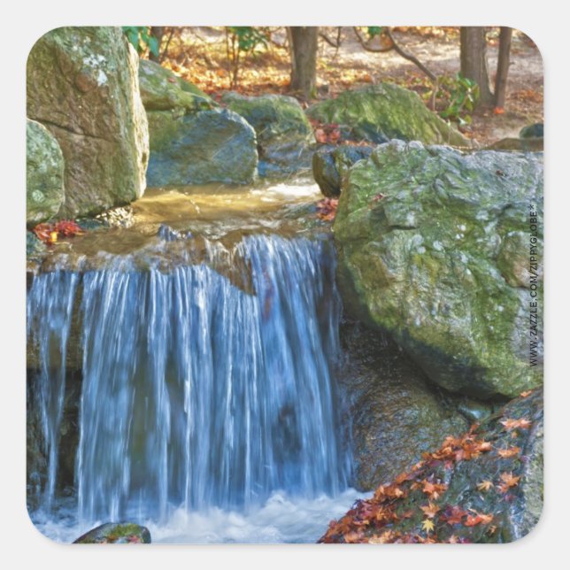 Blue Water Spring Square Sticker (Front)