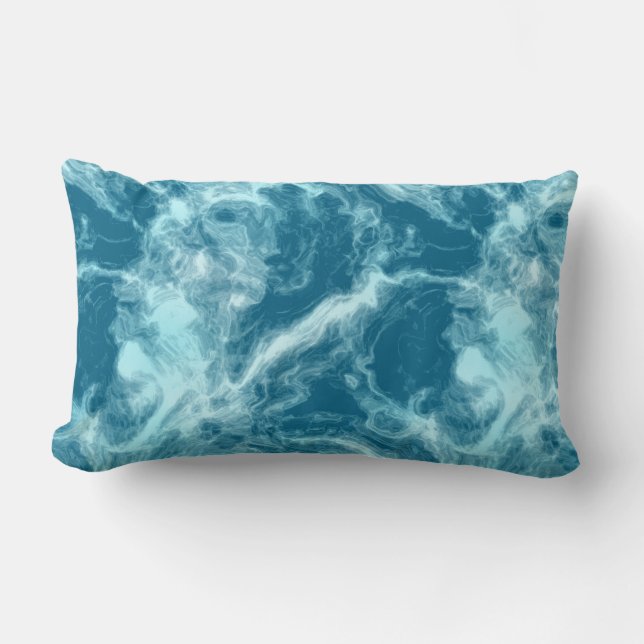 Blue Water Throw Pillow (Front)
