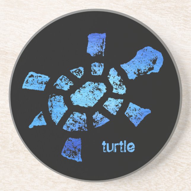 Blue Water Turtle Coaster (Front)