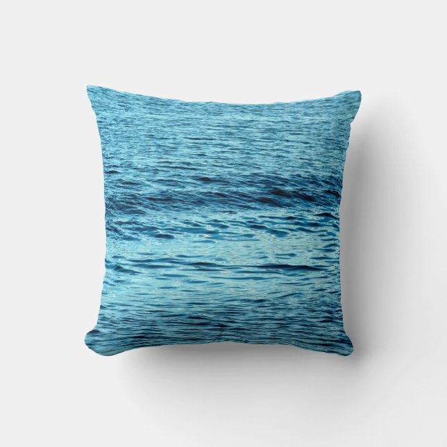 Blue water wave abstract backgroundabstract, aqua, cushion (Front)