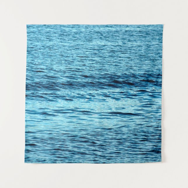 Blue water wave abstract backgroundabstract, aqua, tapestry (Front)