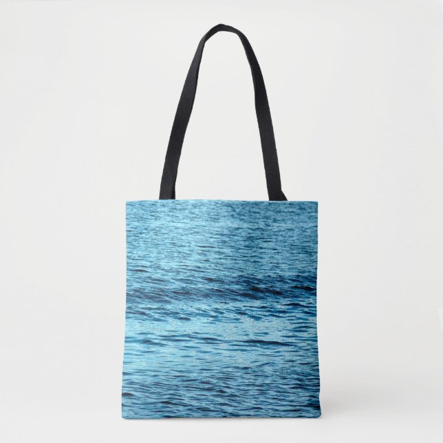 Blue water wave abstract backgroundabstract, aqua, tote bag (Front)