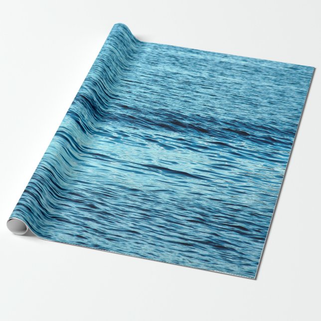 Blue water wave abstract backgroundabstract, aqua, wrapping paper (Unrolled)