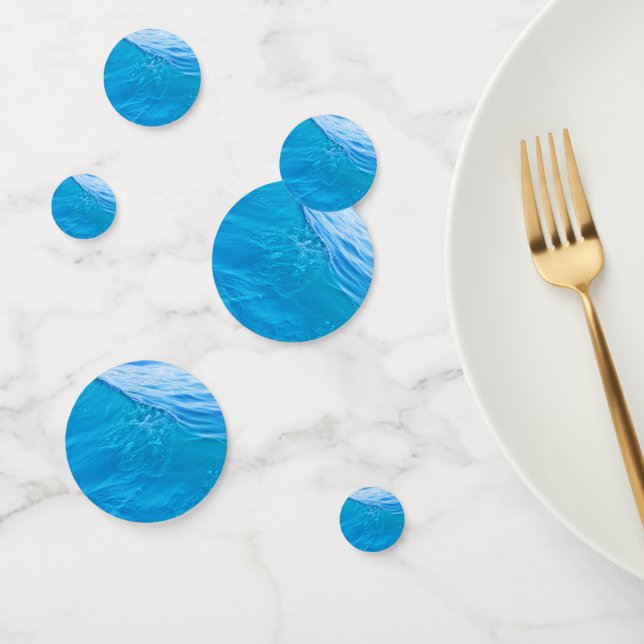 Blue water wave confetti (Group)
