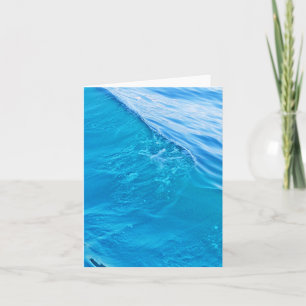 Blue water wave note card