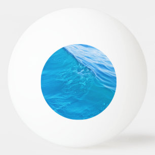 Blue water wave ping pong ball