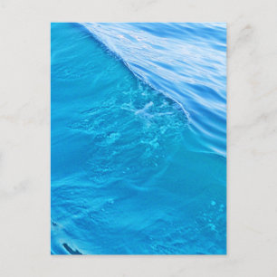 Blue water wave postcard