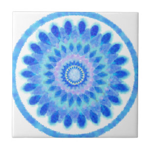 Blue Water Wheel Ceramic Tile