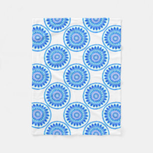 Blue Water Wheel Fleece Blanket