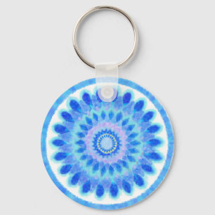 Blue Water Wheel Key Ring