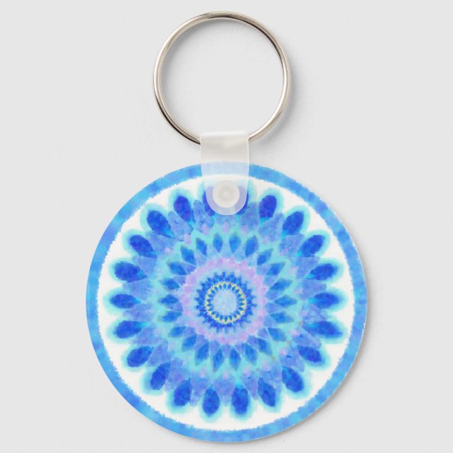 Blue Water Wheel Key Ring (Front)