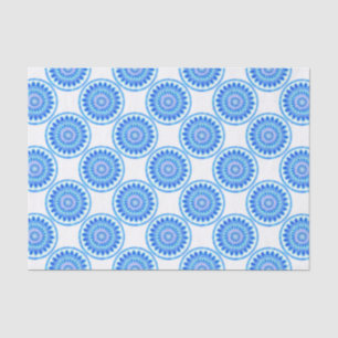 Blue Water Wheel Tissue Paper