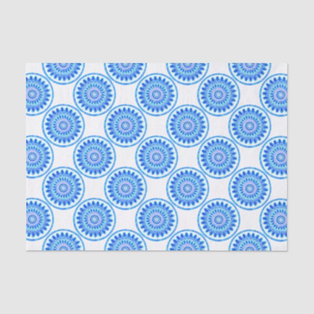 Blue Water Wheel Tissue Paper (Front)