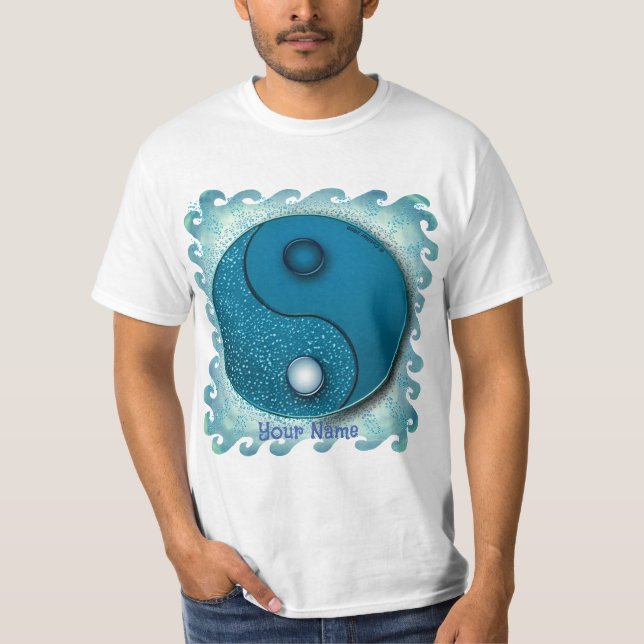Blue Water Yin Yang t-shirt (Front)