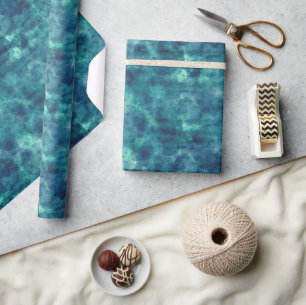 Blue Watercolor Abstraction Wrapping Paper