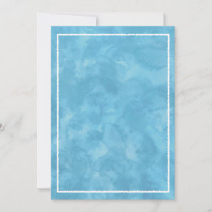 Blue Watercolor Baby Shower Rectangle Template