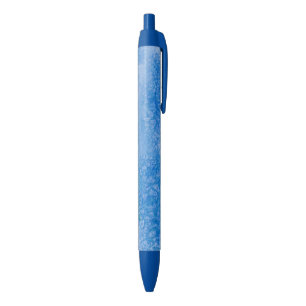 Blue Watercolor Background Black Ink Pen