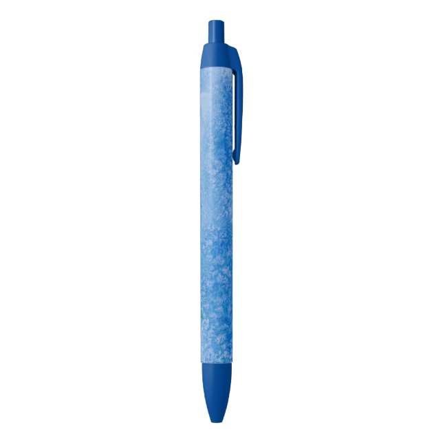Blue Watercolor Background Black Ink Pen (Bottom (Vertical))