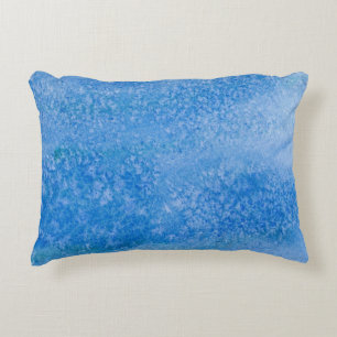 Blue Watercolor Background Decorative Cushion