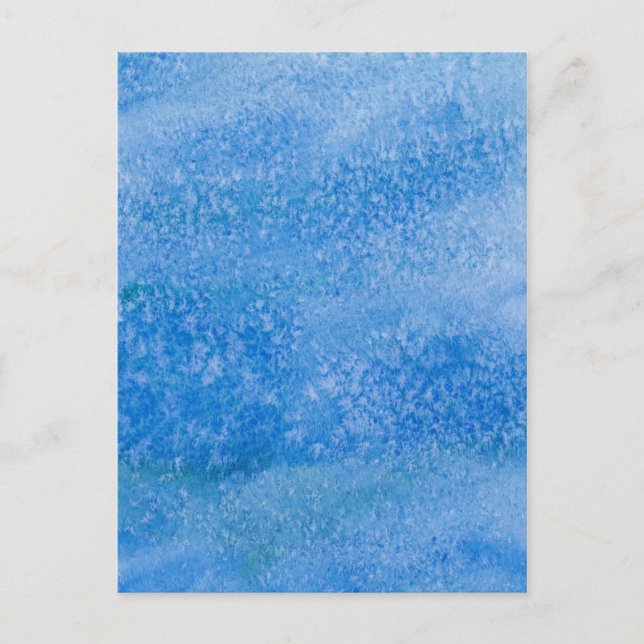 Blue Watercolor Background Postcard (Front)