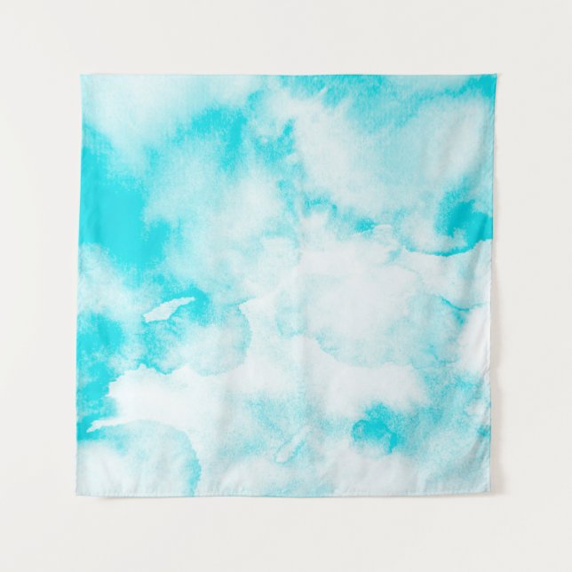 Blue watercolor background tapestry (Front)