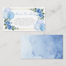 Blue Watercolor Balloon Floral Boy books for baby