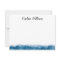 Blue watercolor border personalized name note card