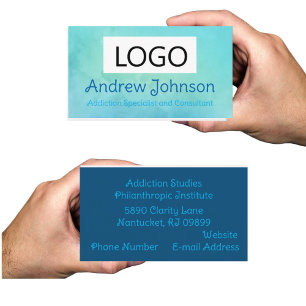 Blue Watercolor Business Cards