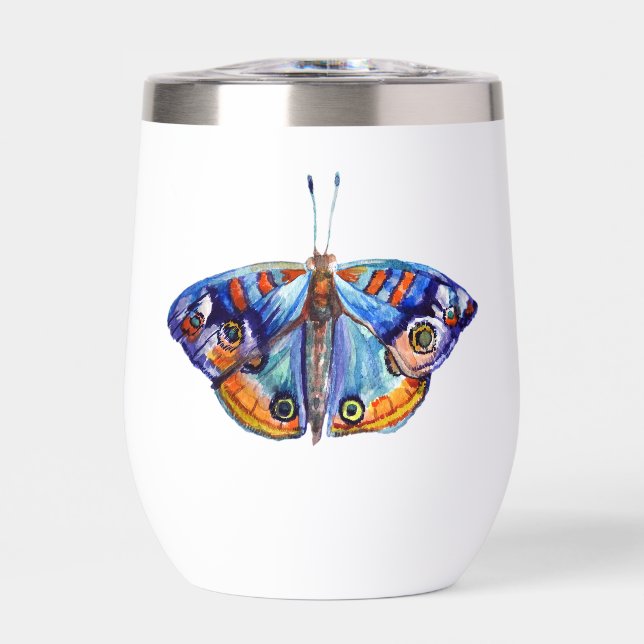 Blue Watercolor Butterfly Art (Front)