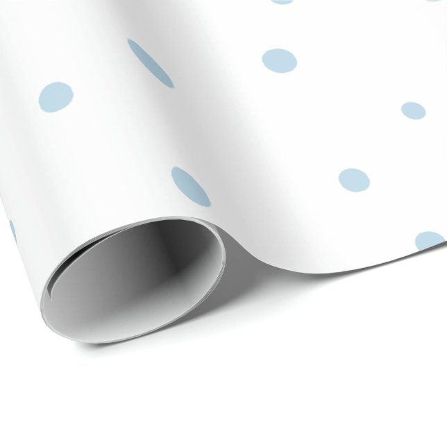 Blue Watercolor Circles Wrapping Paper (Roll Corner)