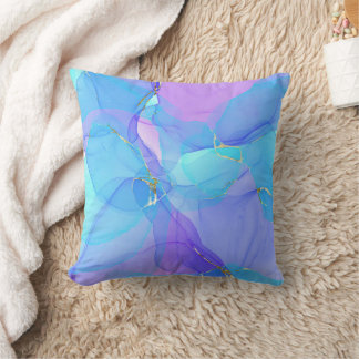 blue watercolor cushion