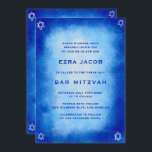 Blue Watercolor Custom QR Code Bar Bat Mitzvah Invitation<br><div class="desc">Perfect card to announce a bat mitzvah, bar mitzvah or other Jewish celebration! Hand made watercolor art for you on the front and back side! FULLY CUSTOMIZABLE! Click on “Personalise” above to edit the text and add your link to the QR code. Click "edit using design tool" to adjust the...</div>